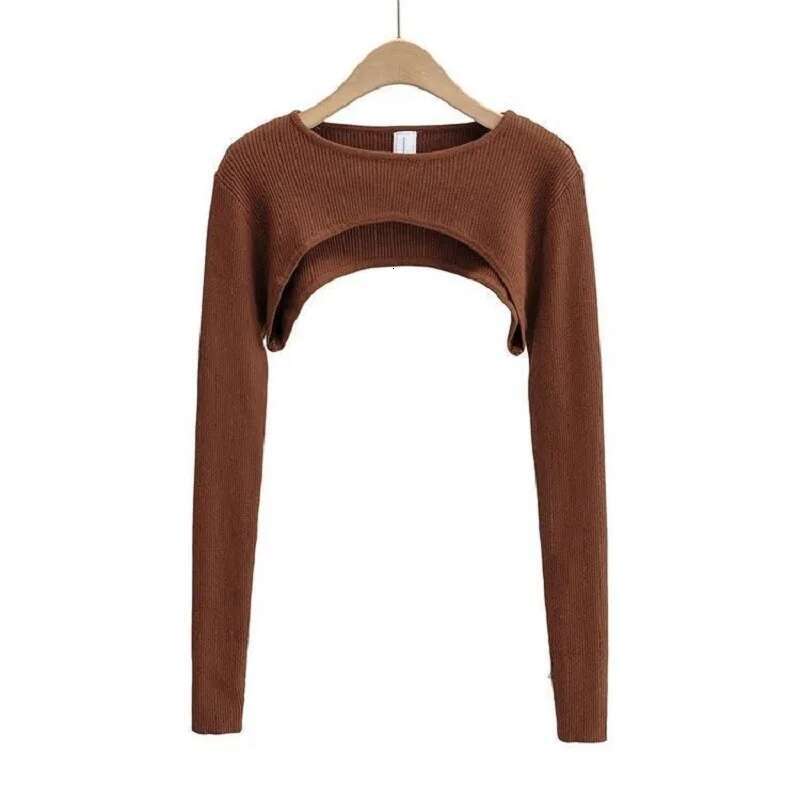 Y2k Aesthetic Clothes O-Neck Black White Sexy Haruku Knitted Tshirt 2024 T-Shirts Women Long Sleeve Crop Top Spring Autumn