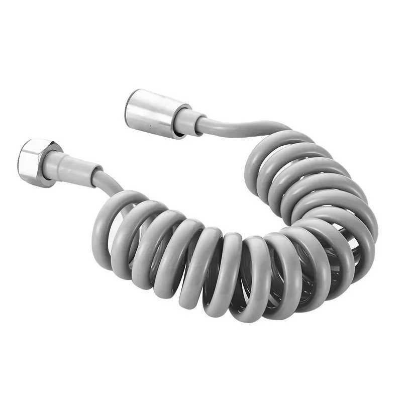 Elastic Water Pipe Telescopic Hose Toilet Spray Gun Extendable Garden Shower Faucet Spring Tube Pipes for He Kitchen Bathro Y251107