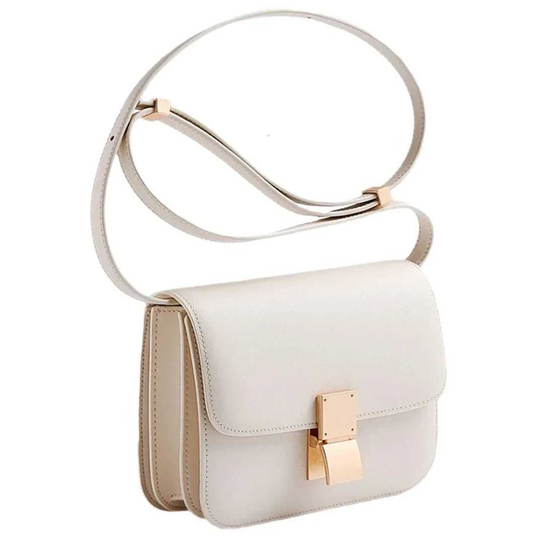 New Designer Luxury Bag Ins Square Palm Texture Printing Crossbody Flap Box Bag Split Leather Side Shoulder Bags for WomenW251107