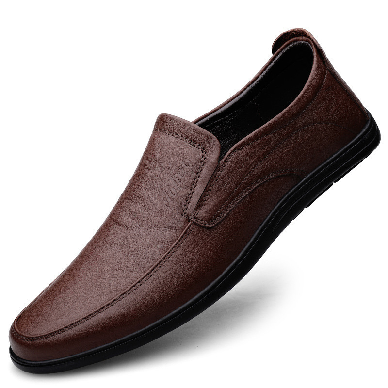 Mens Casual Shoes Fashion Embossed Leather Men Retro British Style Tassels Loafers Mens Slip-on Outdoor Driving Flats 240329