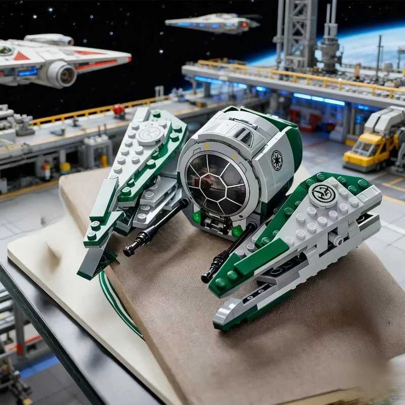 253pcs Galaxy FIT 75360 Yodas Space Jedied Starfighter Wars Building Blocks Model Bricks Toys Kid Adult Birthday Christmas Gifts Y251107