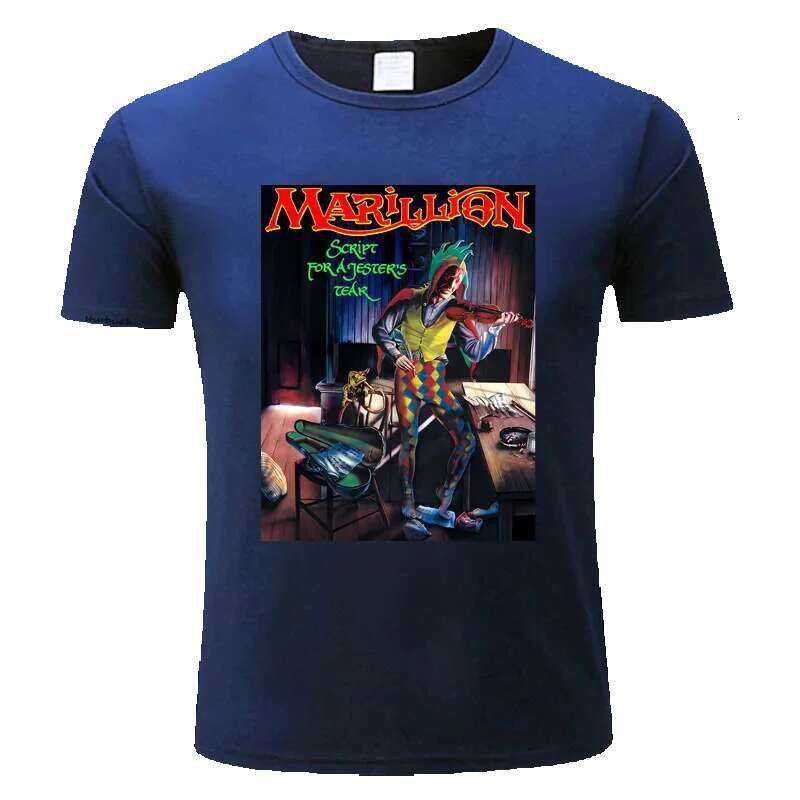 Brithis Rock Marillion Essential Classic Cute Top Cotton Men's Round Neck T-shirt
