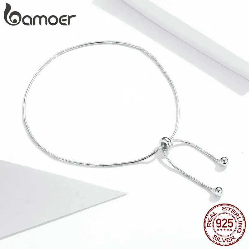 Genuine 925 Sterling Silver Adjustable Snake Charm Anklet for Women Foot Bracelet Jewelry Minimalist Jewelry 30CM SCT016 250403
