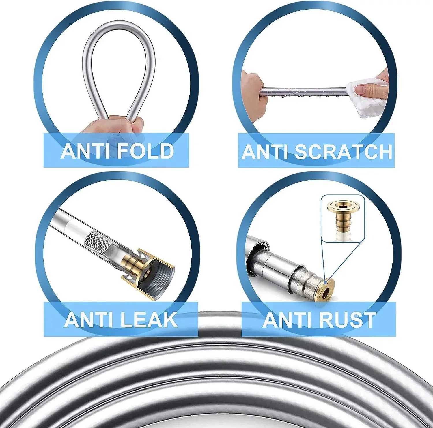 15/2/ PVC Silicone Shower Hose ible Pipe Tube High Pressure Water Powerf Mtilayer Plumbing Bathro Accessories Y251107