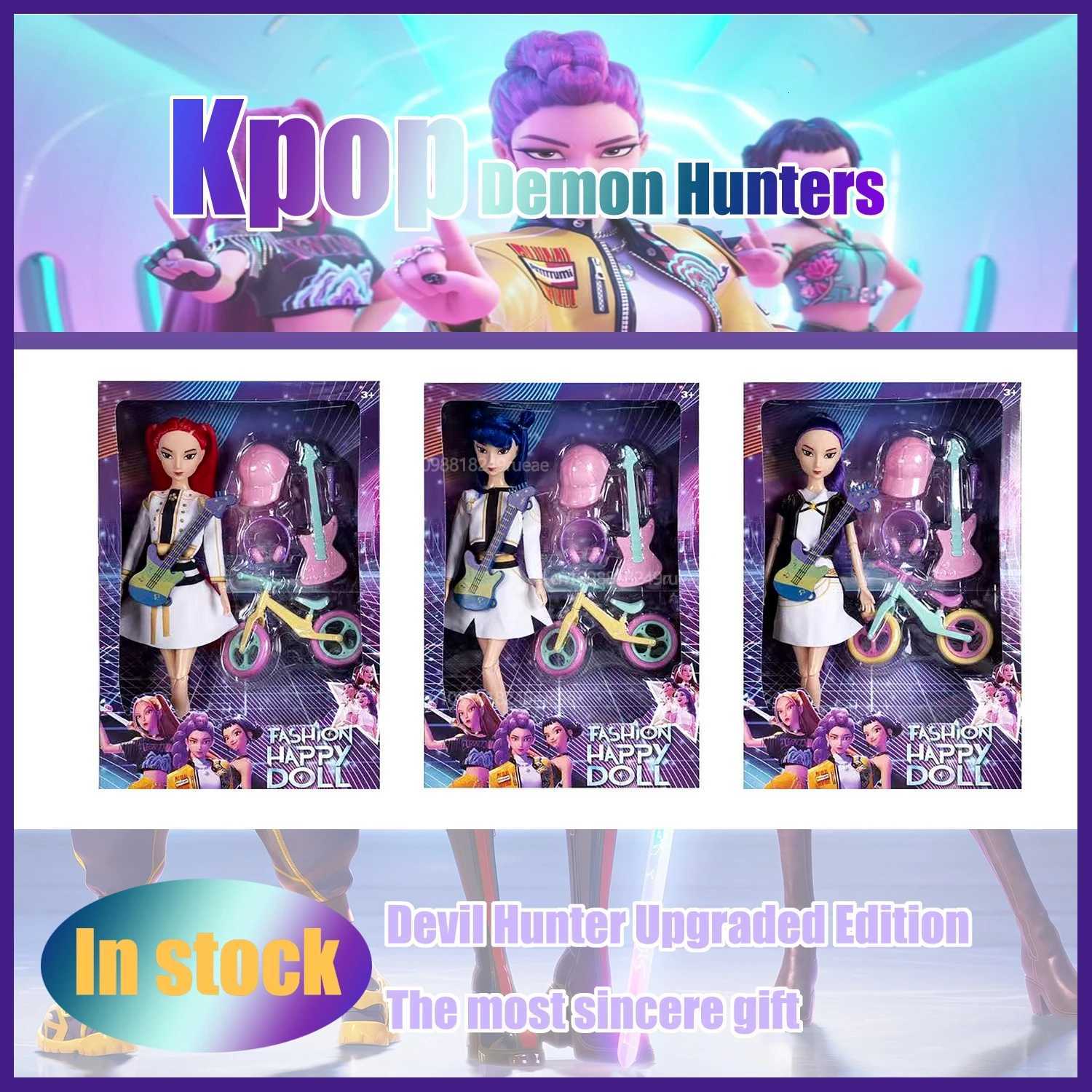 HOT anime K Pop Demon Hunters Group of Witch Hunters High Appearance Glue Doll Girl Heart Decorative Doll Holiday Gifts Z251107