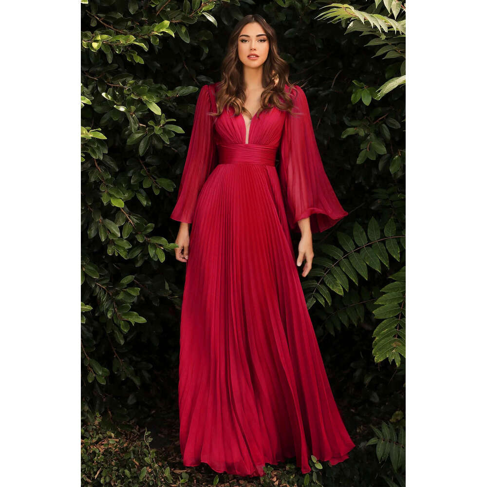 2025 Cross-Border Trade New Women's Fashion Wish Sexy Deep V Long Sleeve Slim Fit Dress