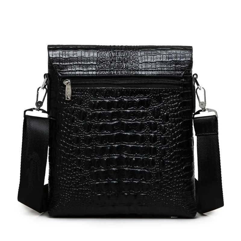 Luxury Brand Messenger Bag Men Leather Business Alligator Shoulder Bag Male Casual Satchel Crocodile Grain Crossbody Bag For MenW251107