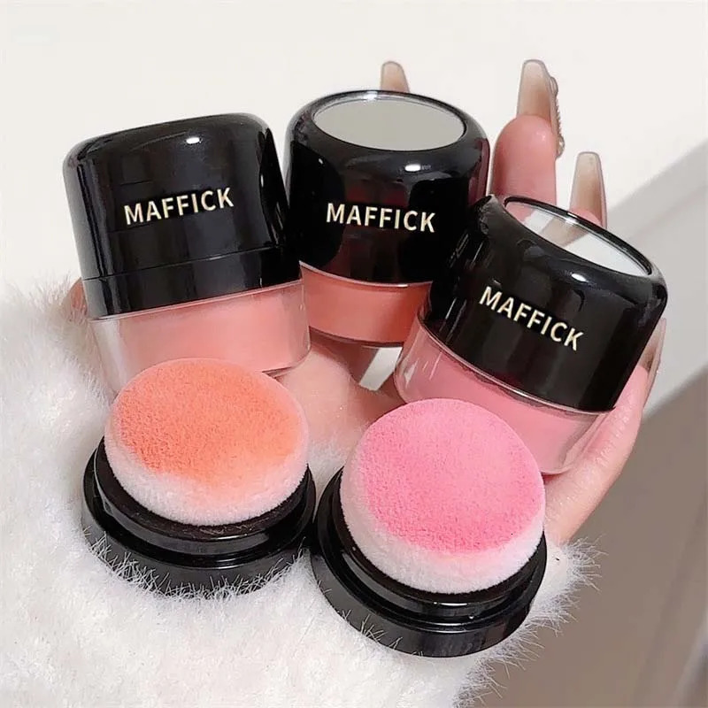 Lazy powder blusher air cushion suit natural nude makeup moisturizing bright tone orange 250325