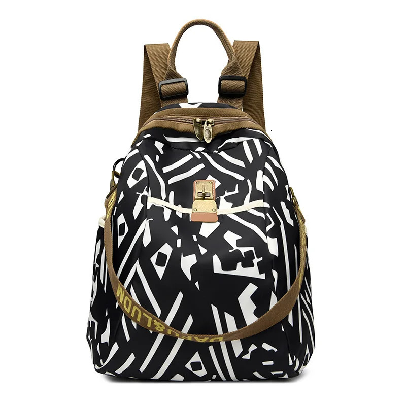 Nylon Bag Womens Fashion Versatile Nylon Leisure Bag Travel Large Capacity Backpack School Bag 250402