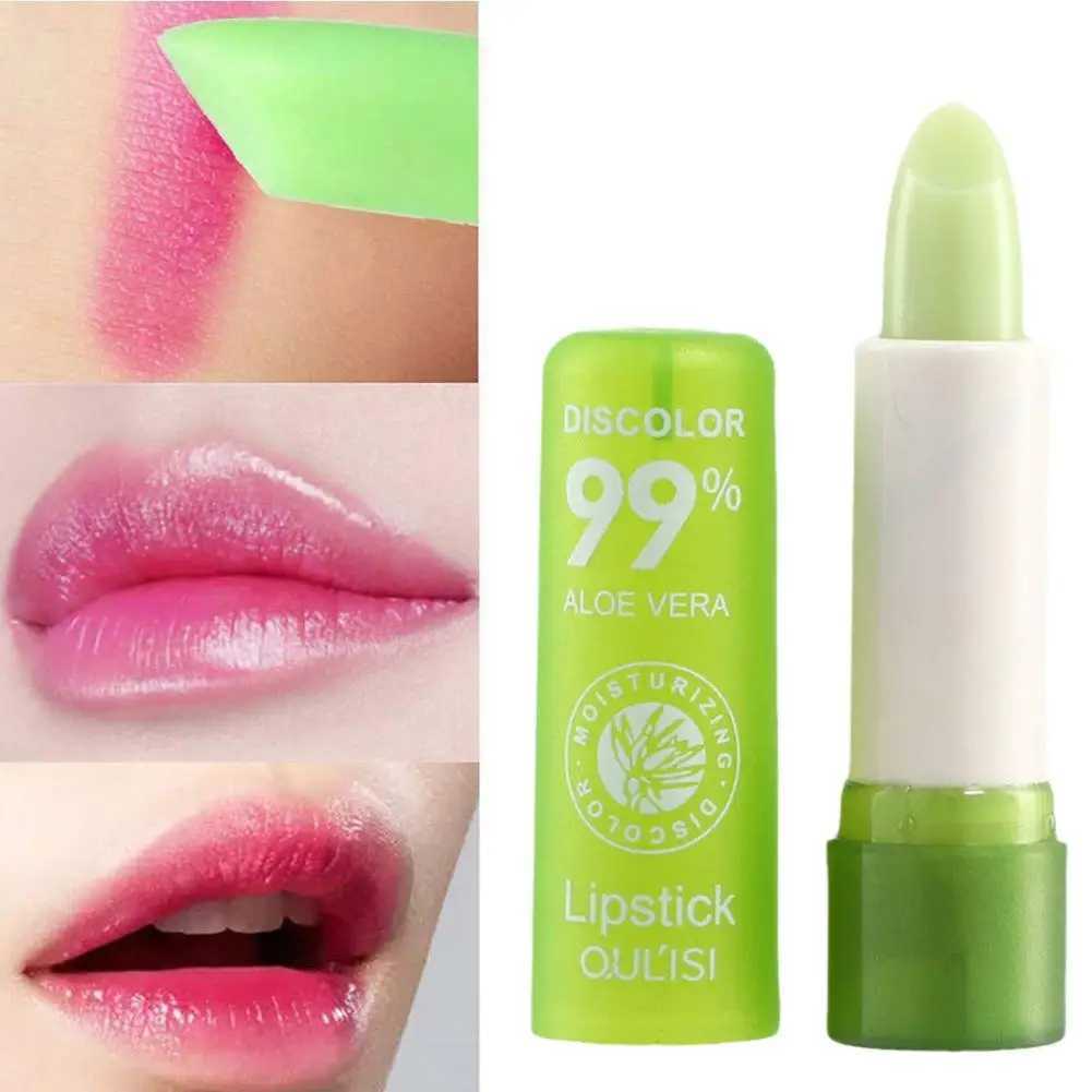 Aloe discoloring lipstick jelly magic color changing moisturizing girl lipstick nourishing gloss lasting makeup lipstick A0A9 W250407