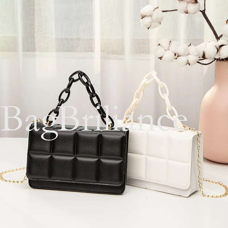 New PU Leather Shoulder for Women 2025 Fashion Texture Chain Rhomboid Crossbody Bags Summer Trend Handbags Phone Bag