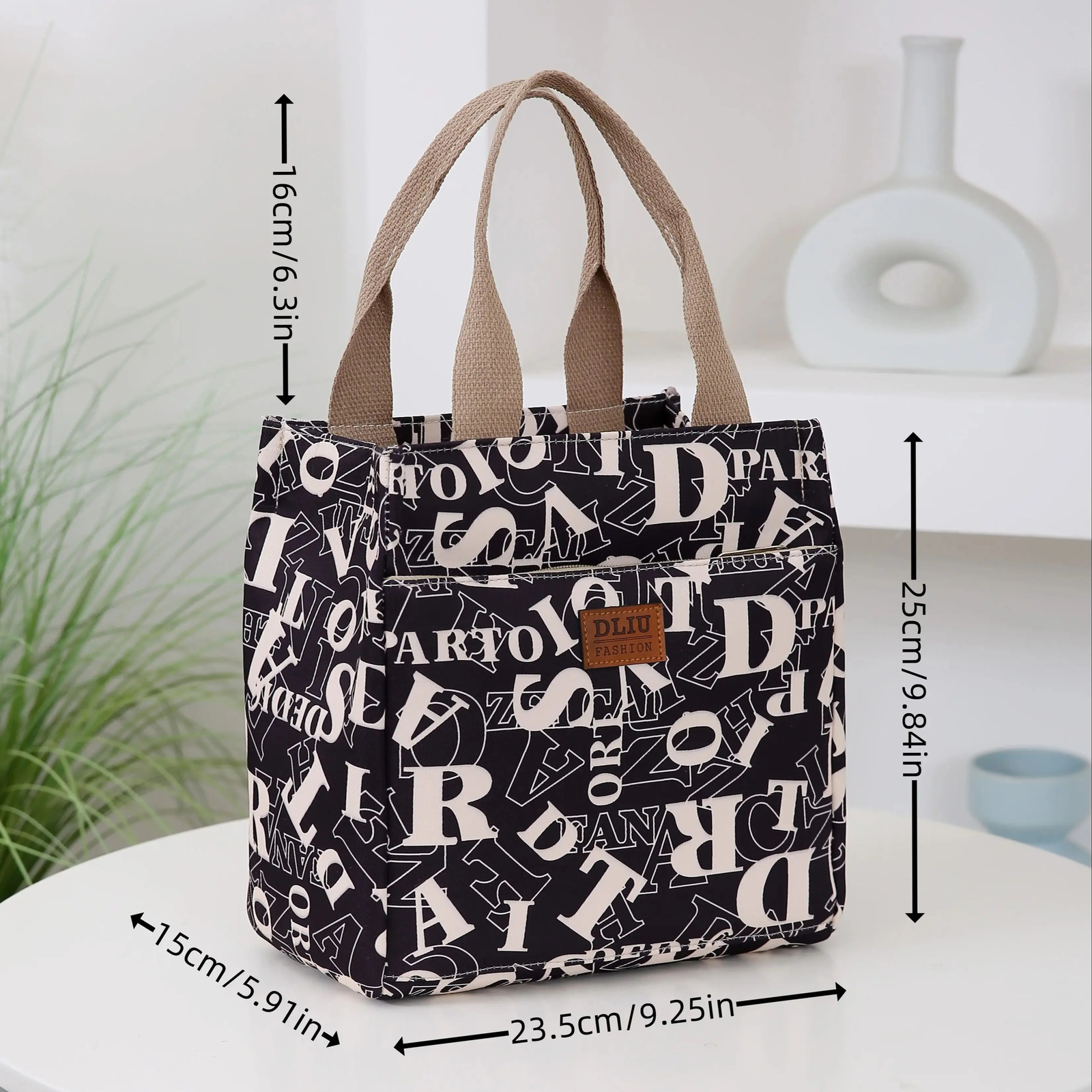 thick nylon fabric handbag portable sun storage bag for mothers daily work lunch box bench 250401