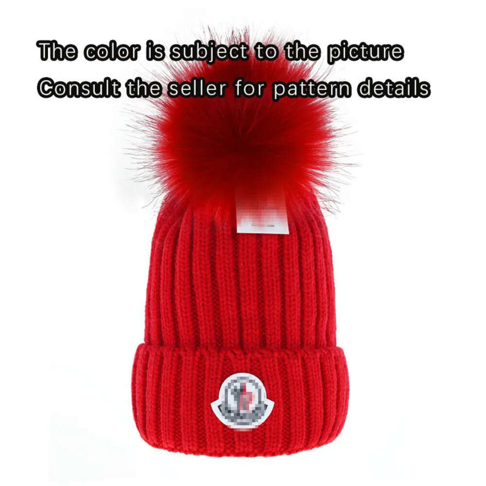 BeanieSkull Caps Soft Monclair womens cashmere soft designer casquette Luxury Mens Beanie cap stylish thermal hat Trucker Hat Winter knitted hairbal 01