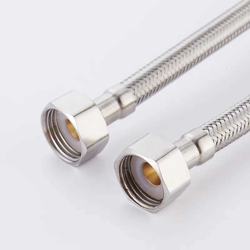 Bathro Hose Stainless Steel ible Plumbing Pipes Kitchen 2 Piece/Set Cold Hot Faucet Supply Pipe Hoses G 1/2 G 3/8 G 9/16 Y251107