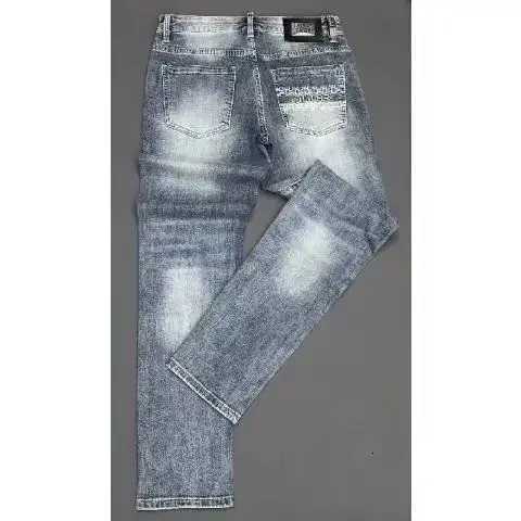 Spring Autumn 2025 Man Luxury Clothing Retro Embossed Denim Jeans for Men High-End Washed Fashion Man Designer Skinny JeansT251107