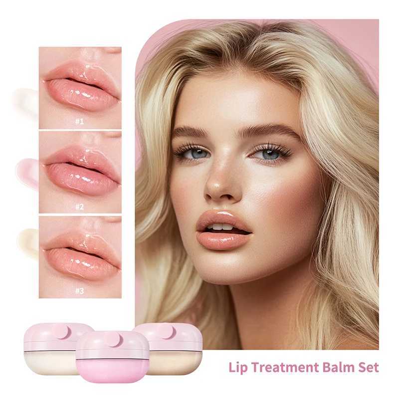 Small pink pot lip care lipstick moisturizing fine gloss strawberry fruit portable moisturizing lipstick suitable for female lip care W250407