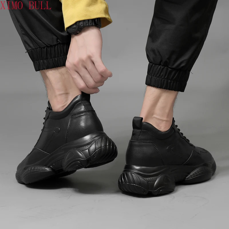 Booster Shoes Women Elevator Sneakers Height Increase Insole 7cm for Men White Black Lift Soports Unisex Plus Size 36-44 251106