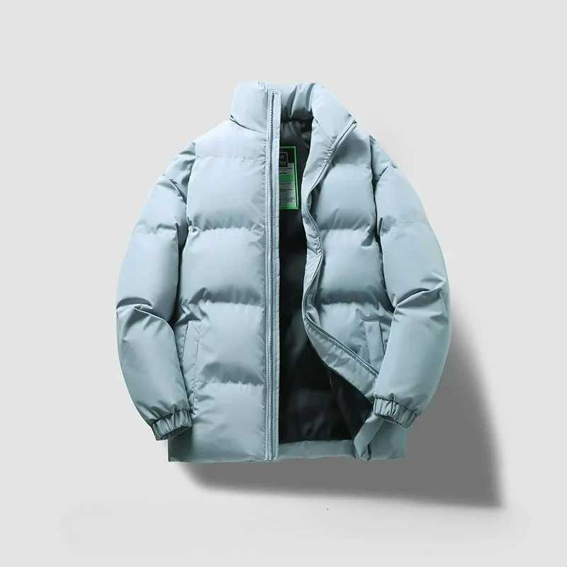 New Winter Mens Thickened Jacket Hot Fashion Cotton Padded Coat Casual Sports Outdoor Windproof Parka Coat Cold WeatherT251107