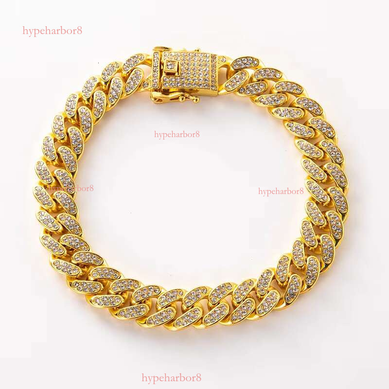 Men's Personalized Hip Hop Necklace Bracelet Full Punk Cuban Chain Jewelry DMLA-039