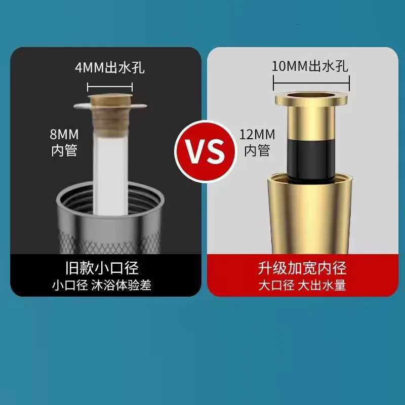 15/2/ Silver Large Flow Stainless Steel ible Shower Hose Long Bathro Shower Pipe Enlarged Inner Tube Bathro Accessory Y251107