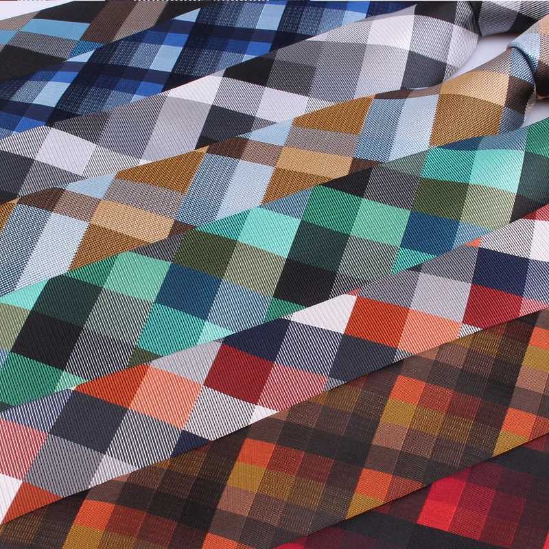 New Jacquard Woven Neck Tie For Men Classic Check Ties Fashion Polter Mens Necktie For Wedding Business Suit Plaid Tie X250407