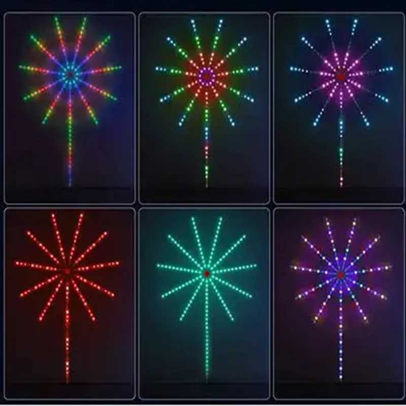 2025 Firework Strip Lights LED Bluetooth APP Control Neon Strip USB 5V Changing Smart Lamp Sync Music Bedroom Decor Dream Light W251107