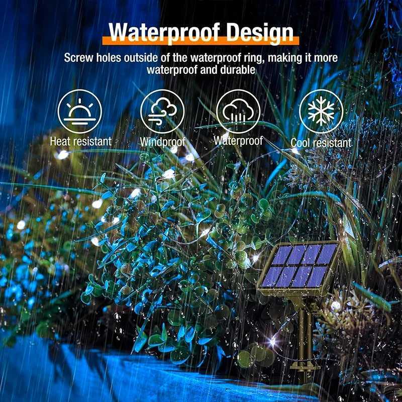 Solar Fairy String Lights Outdoor LED Garden Christmas Decor Garland Light For Xmas Halloween Thanksgiving Wedding W251107