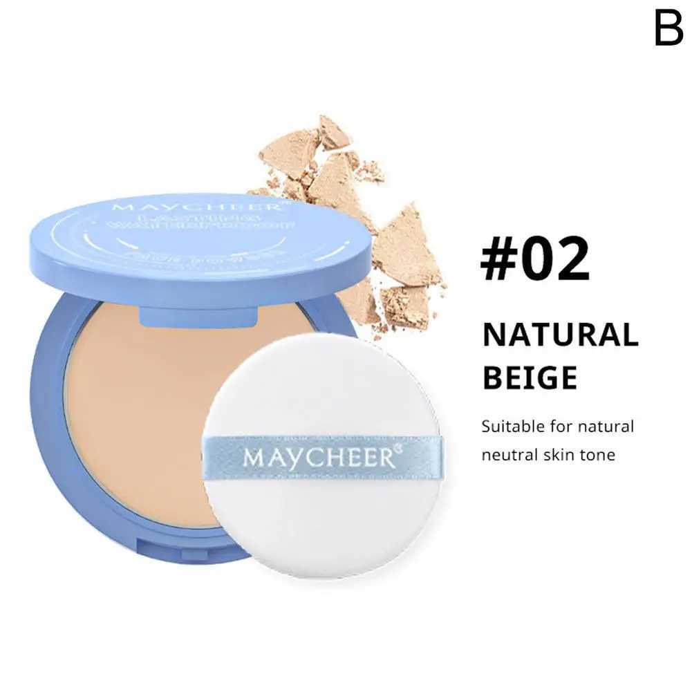 Womens natural oil controlled matte pressed powder waterproof lightweight long-lasting powder facial coverage cosmetics makeupXJ250407