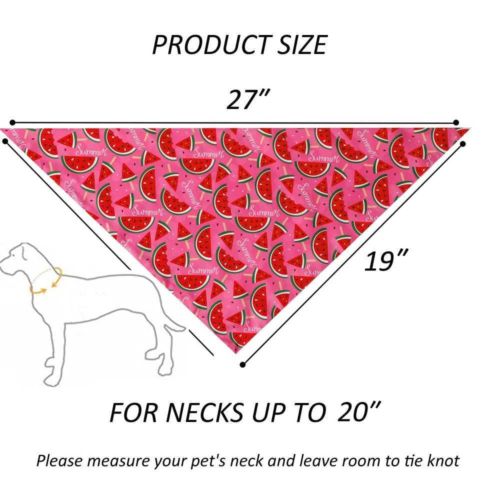 High Quality Sucado Dog Bandana Cute Fruit Printed Summer Soft Triangle Scarf Hoodie Durable Pet Kerchiefs Ice Cream Rabbit Watermelon Bandanas T25040