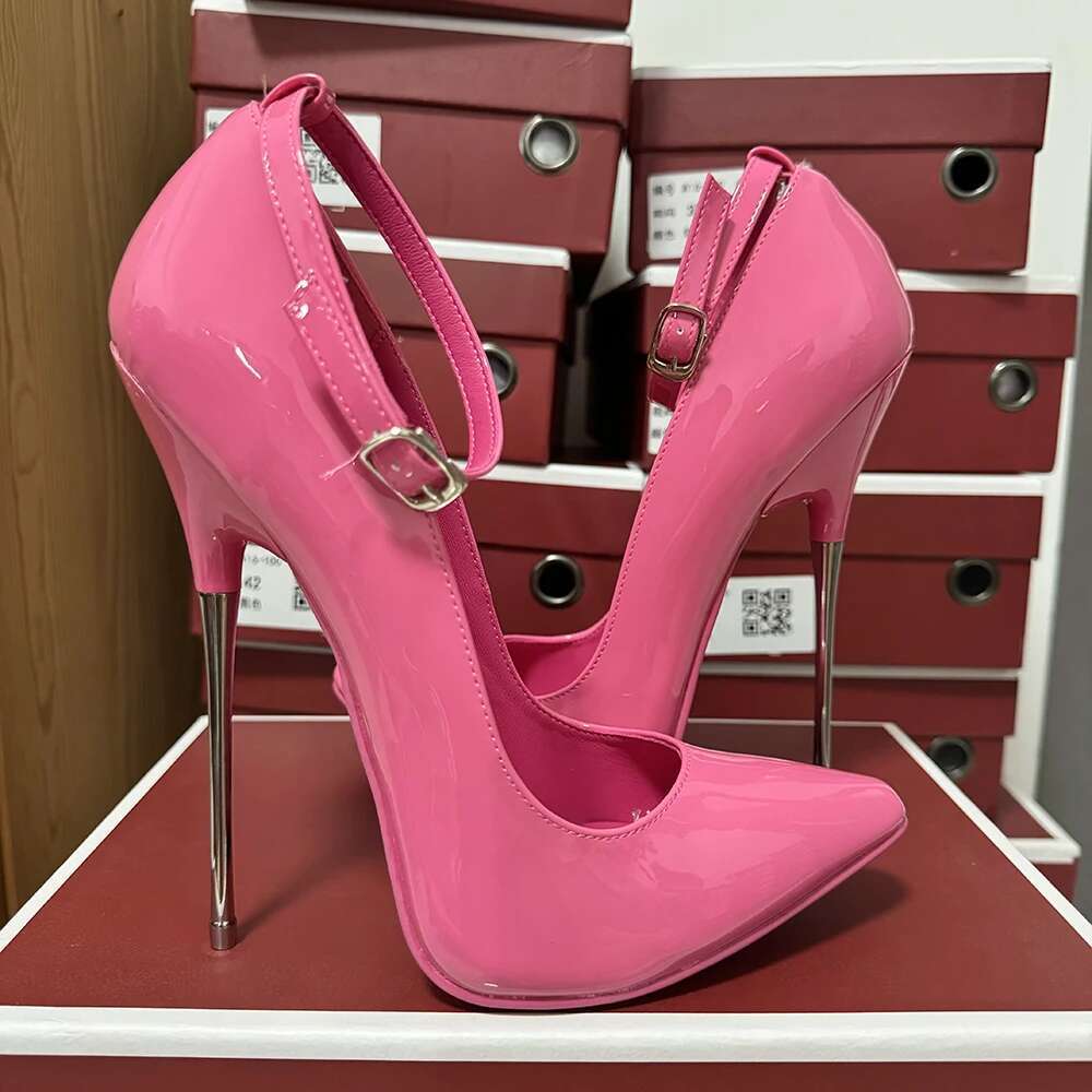 Customize 16Cm Extreme Metal High Heels Stilettos Sexy Women Solid Black Red Inside Pumps Party Unisex Man Shoes Crossdresser