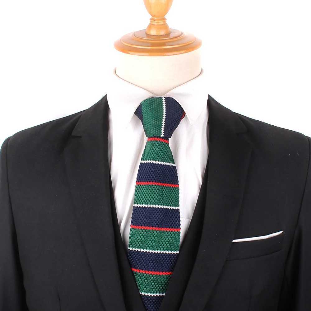 New Knit Ties Casual Skinny Necktie For Party Boys Girls Knitted Striped Neck Tie Wedding Necktie For Gro Neck Wear For Men X250407