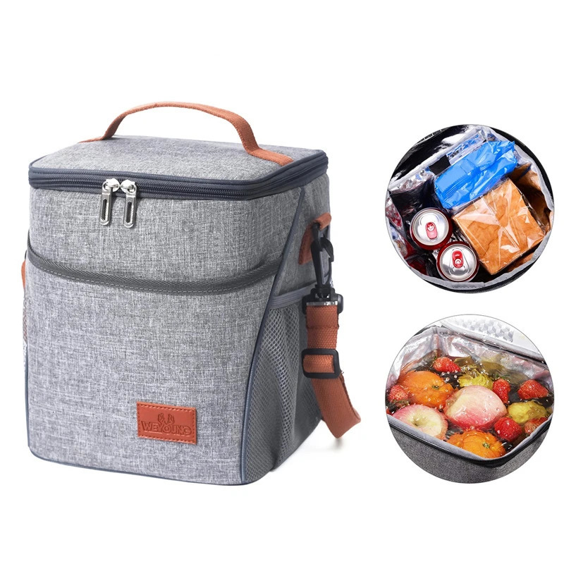 10L thermal protection refrigerant bag waterproof foil picnic office student portable camping lunch dinner ice box 250401