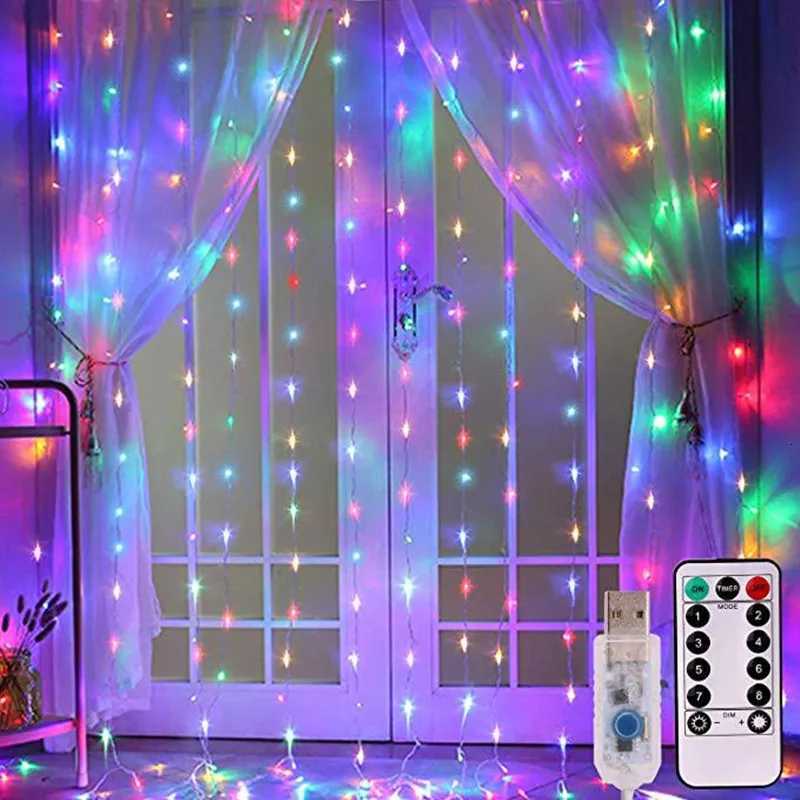 600/300 LED Window Curtain String Light Wedding Party Home Garden Bedroom Outdoor Indoor Wall Decorations W251107