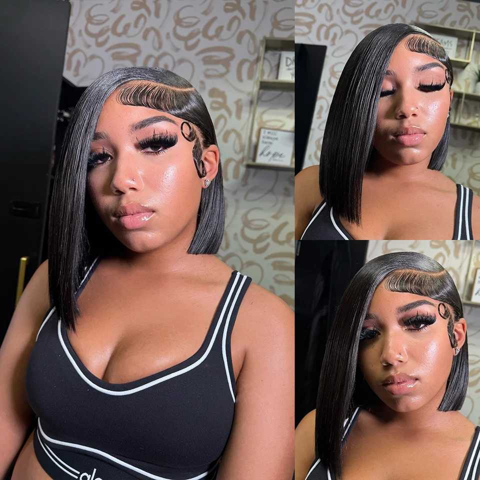 Straight Short Bob 13x4 13x6 Hd Lace Front Human Hair Wigs 4x4 5x5 Lace Closure Wig Brazilian Black Wig For Women Cheap On Sale W251107