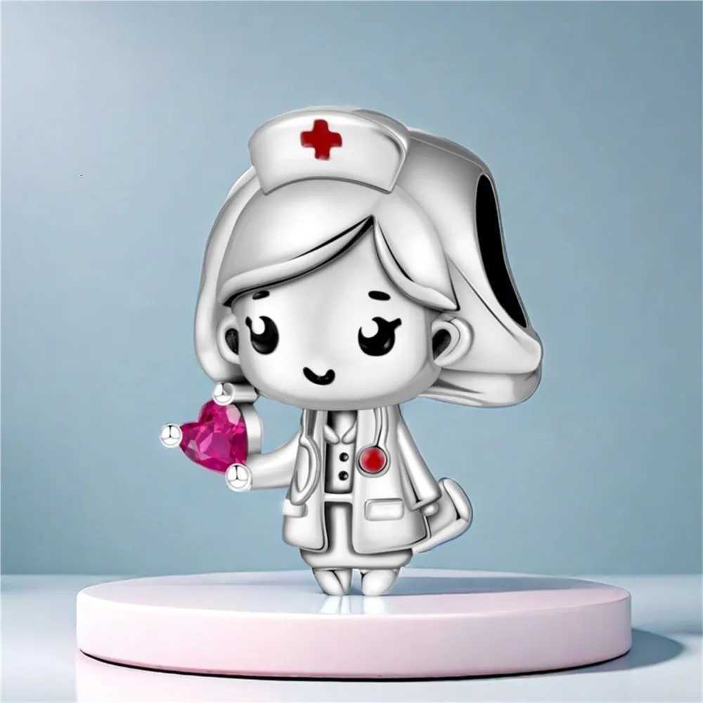 Orstarry 925 Sterling Silver Cartoon Character Nurse Beads Fit Women Bracelets Charms DIY Birthday Party Gifts Jewelry AccessoryXJ251107