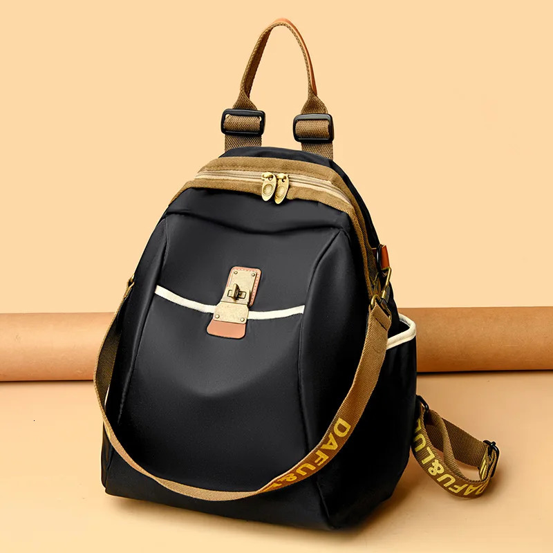 Nylon Bag Womens Fashion Versatile Nylon Leisure Bag Travel Large Capacity Backpack School Bag 250402