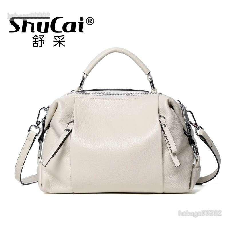Genuine Leather Handbag Brand Design Elegant Fashion Female High Quality Shoulder Bag Simple Casual Ladies Crossbody Bags Soft