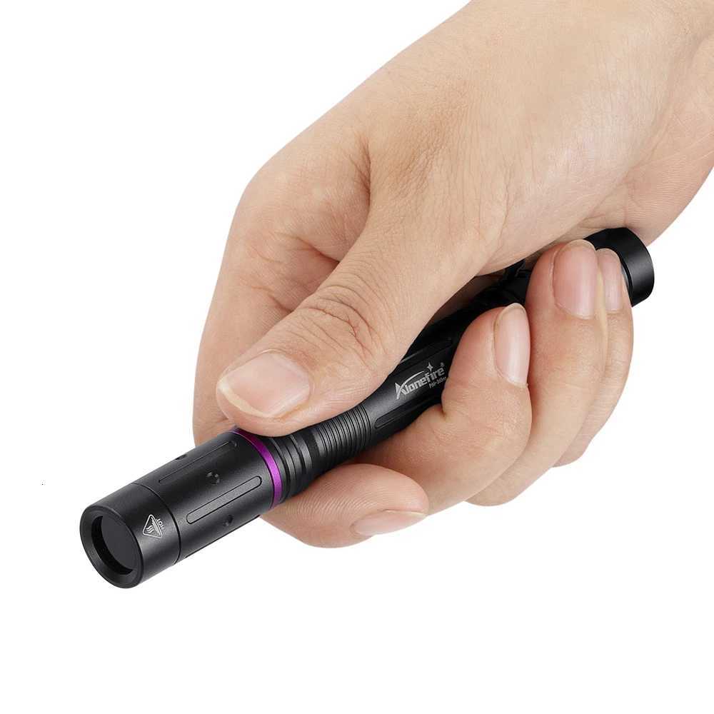 Mini UV Pen light LED Flashlight 365nm/395nm Invisible Marker Blacklight Torch Cat Pet Tinea Stain Marker Money Detection LampW251106
