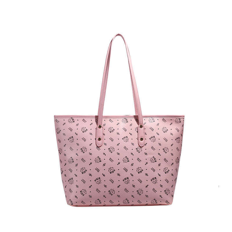Designer Bag Printed PU Retro Tote Trendy Personality Daily Simple Shoulder Handbag New Women S