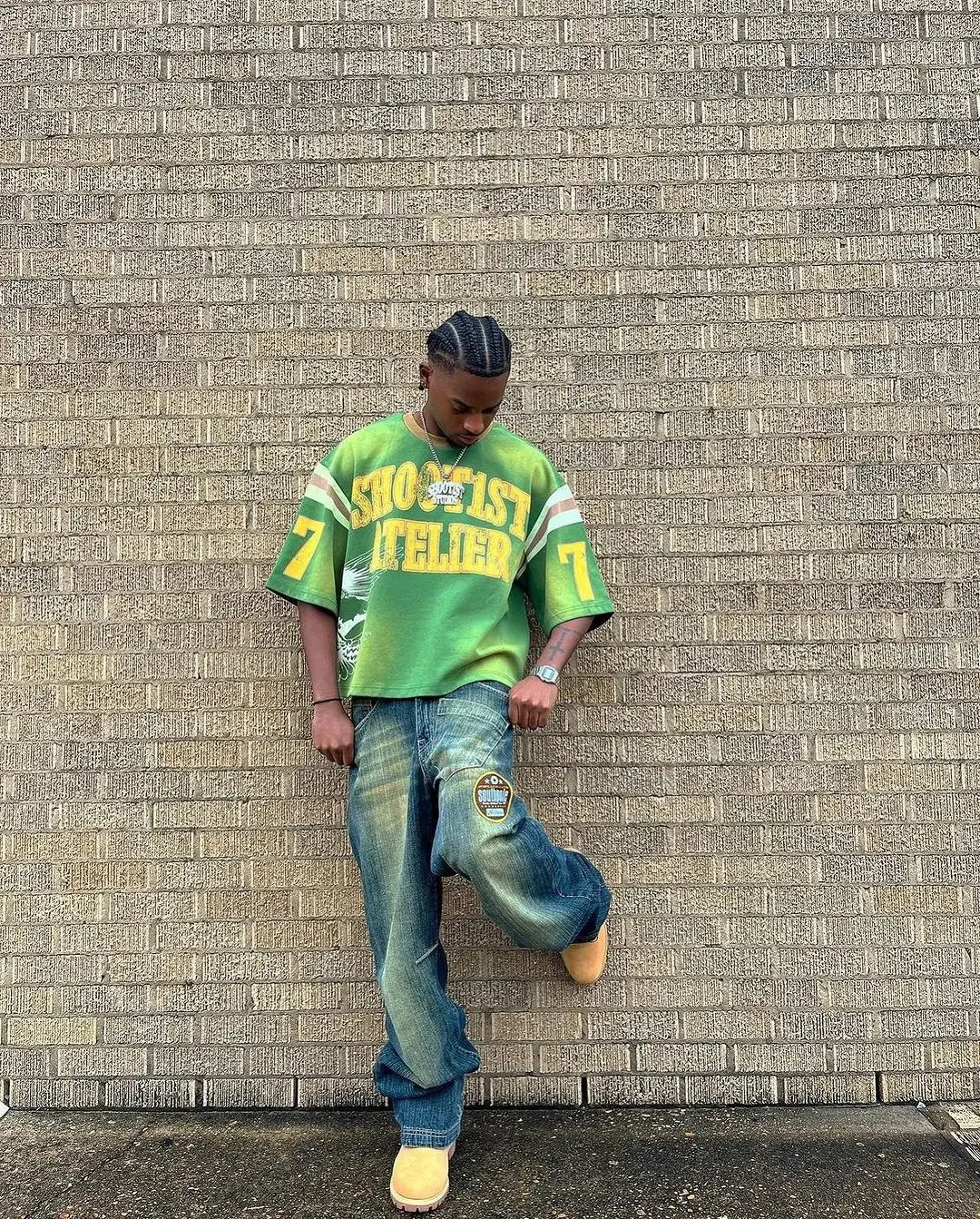 Y2K Retro Street Tshirt Harajuku Hip Hop Splicing Round Neck Loose Mens Short Sleeve Top Baseball Shirt 250407