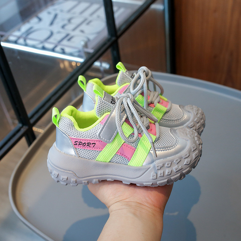 Kids Running Trainers Fashion Students Sport Shoes Boy Girl Toes Capped Toddler Kidszworld Children Youth Sneakers Big sizes 21 - 36 K0126