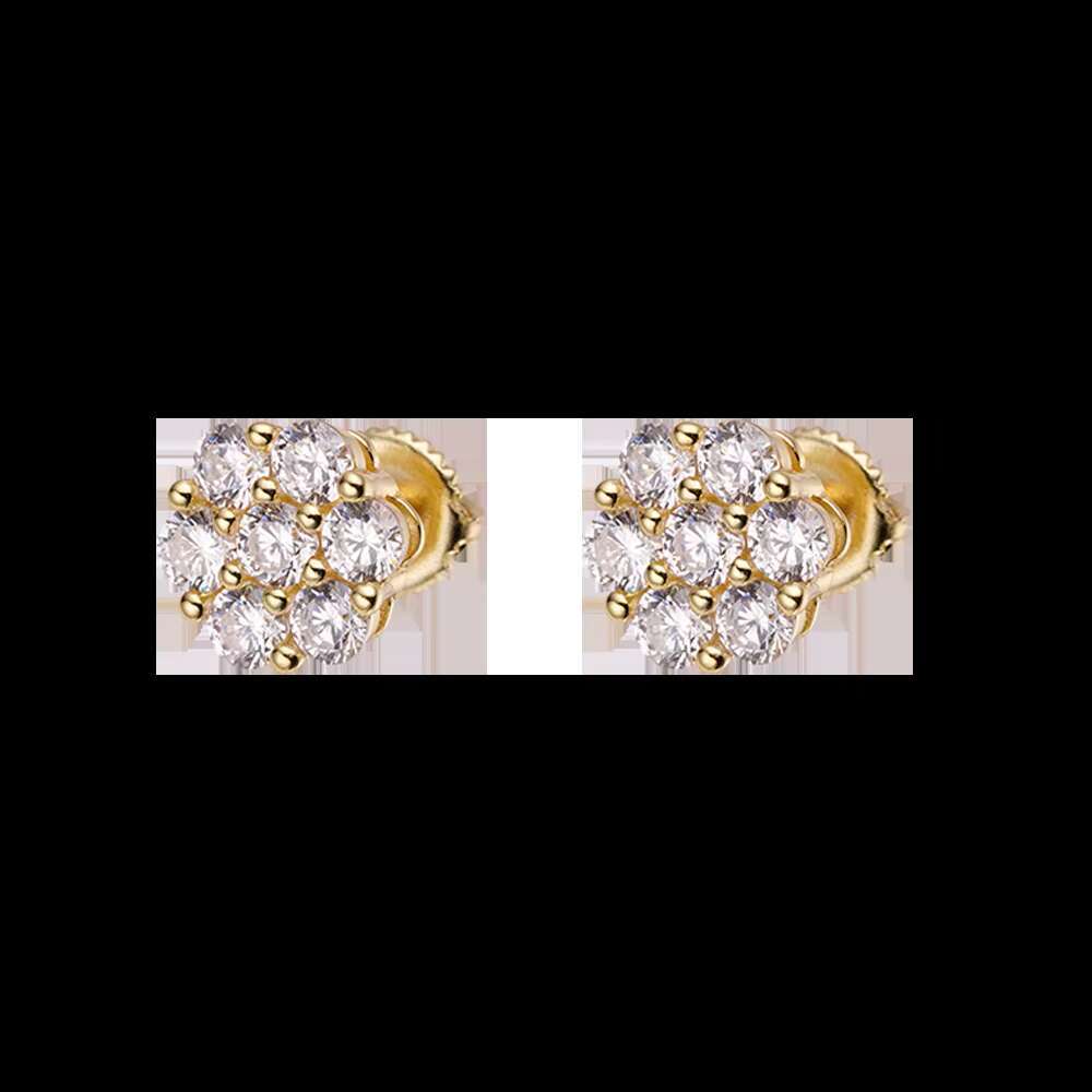 Women Jewelry Diamonds 18K Gold Plated Cluster Wedding Earrings