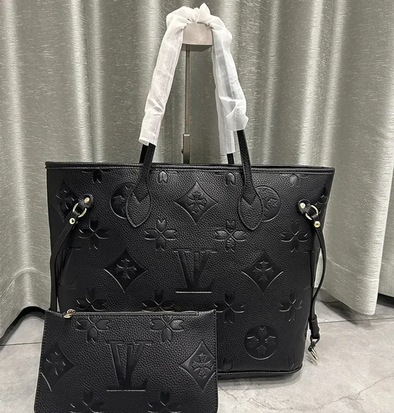 Designer Bag 2pcs Set Embossed Flower Women Crossbodys Handbag Shoulder Bags Fashion Composite Ladys Clutch Tote Bag shopping Female Coin Purse wallets