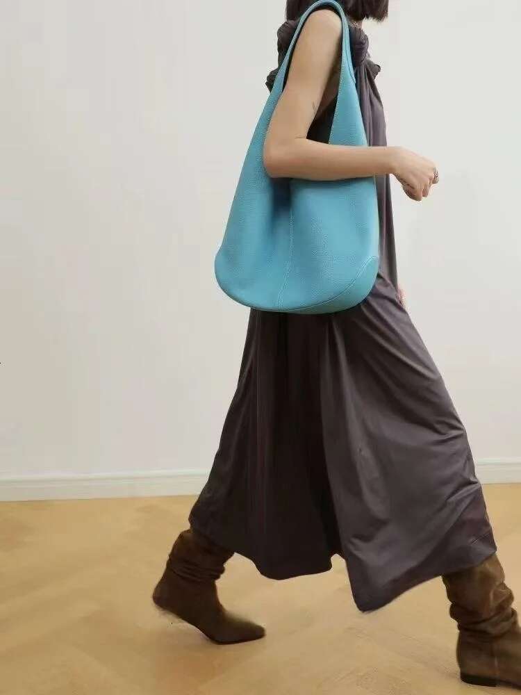 New Chic Genuine Leather Bucket Bag Spacious Minimalist Hobo Tote For Women - Multiway Shoulder & Underarm Carry