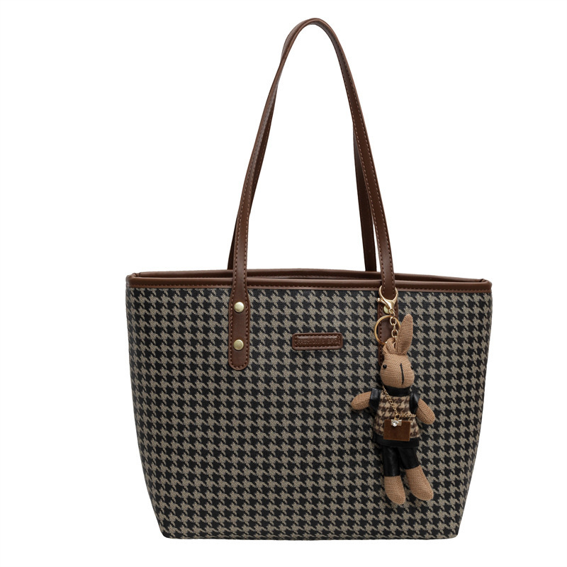 2025S Designer Women S Bag Small And Versatile Underarm Women S Autumn New Fashion Thousand Bird Grid Big Bag Internet Famous Same Casual Single Shoul