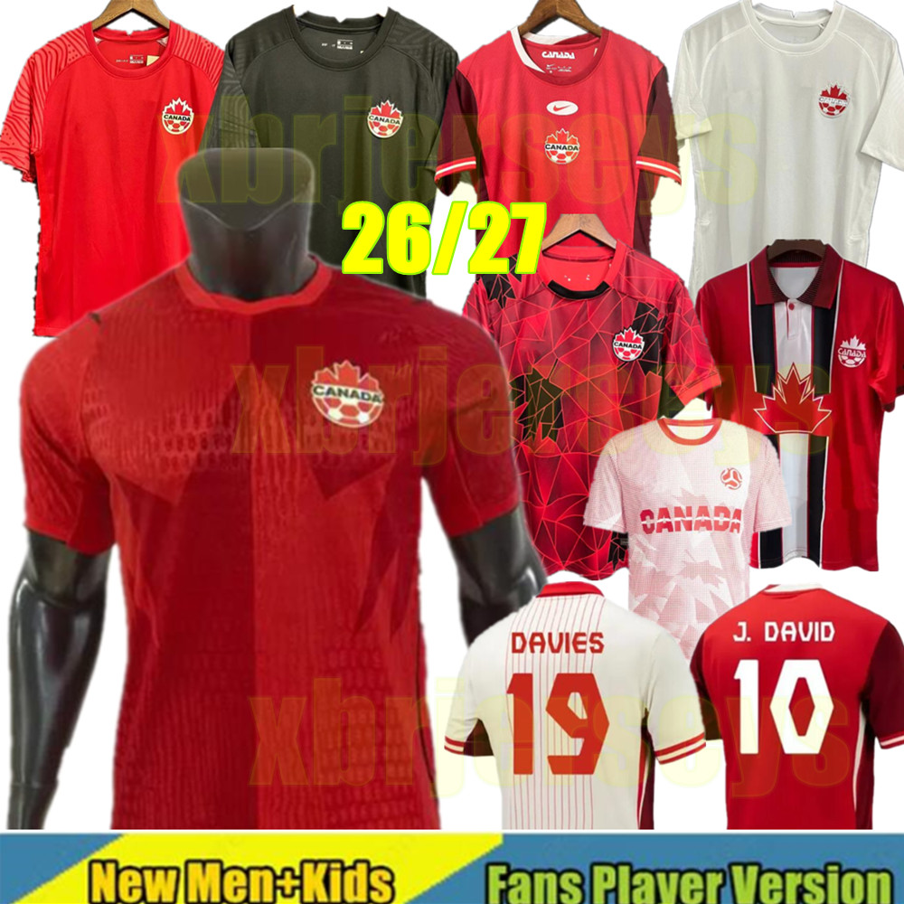 2026 2027 Canada Soccer Jerseys 26 27 World Cup national team DAVIES J.DAVID LARIN MILLAR EUSTAQUIO BECKIE SHAFFELBURG BUCHANAN football shirt Men kids kits