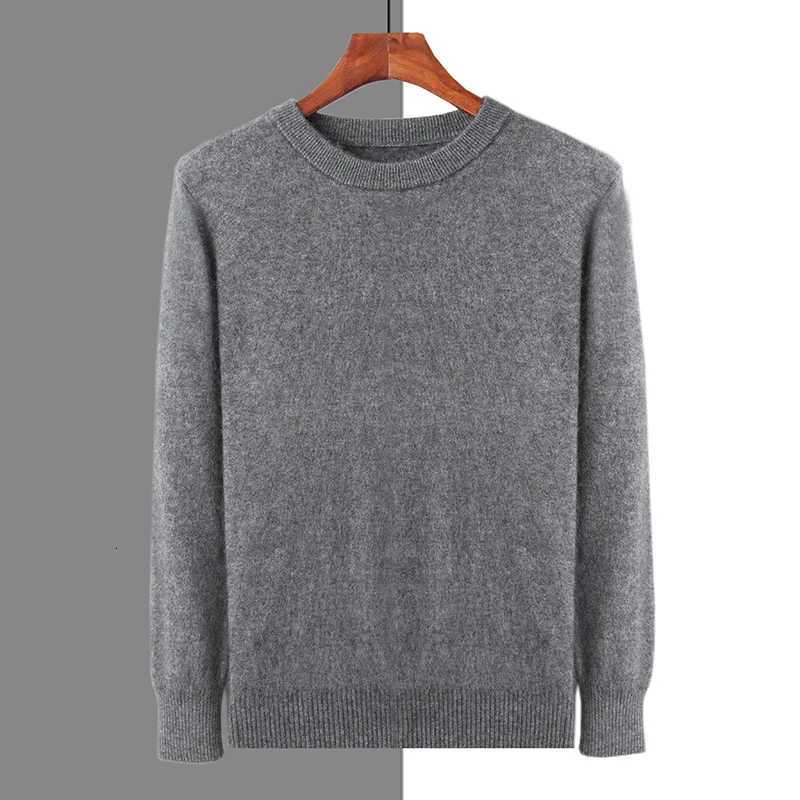 Mens Round-Neck Pullover 100 Pure Mink Cashmere Sweater for Autumn and Winter Mens Large-Sized Loose Casual High-End JumperXJ251107 - view 6