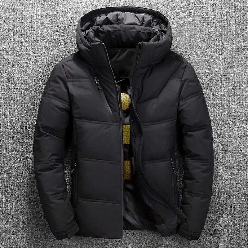Winter Warm Down Jacket Men Coat Casual Stand Collar Thick White Duck Jacket Mens Winter Hooded Down Jacket Outwear Male CoatsT251107