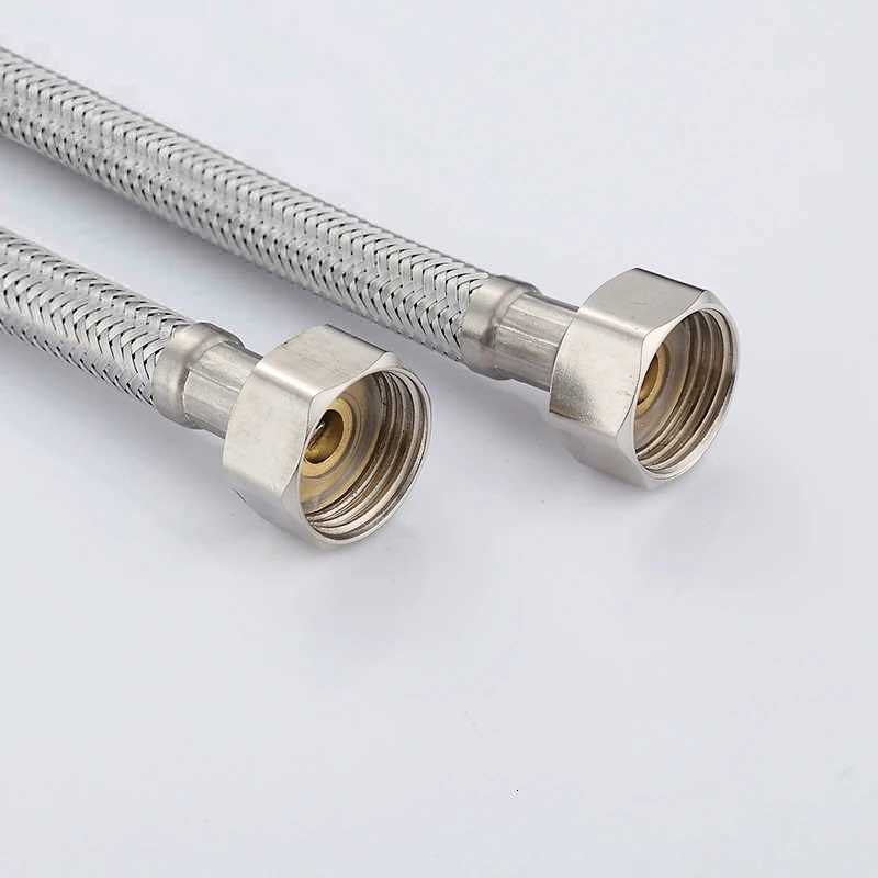 Faucet Hoses Cold Hot Mixer Faucet Stainless Steel Water Inlet Pipe G1/2 Caliber Hoses Length 50cm-100cm Y251107