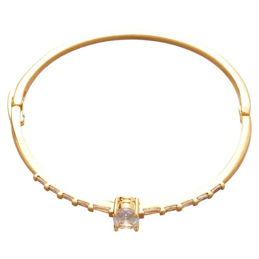 French Retro Super Shiny Zircon Geometric Oval Bracelet Fashionable Exquisite Versatile Bangle Light Luxury High-end Feel Jewelry - view 9